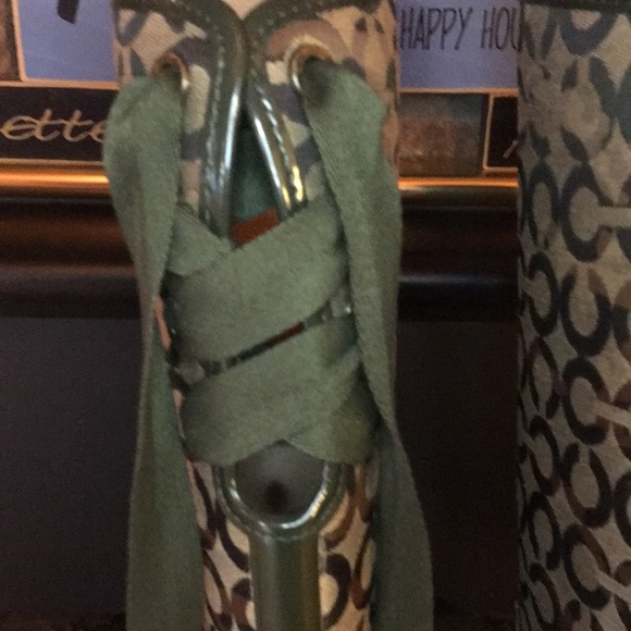 Coach  Tristee Monogram Lace Up RainBoots - Picture 9 of 11